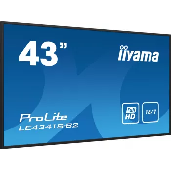 iiyama PROLITE LE4341S-B2 Digital signage plakanā paneļa displejs 108 cm (42,5 collas) LCD 350 cd/m² Full HD Melns 18/7