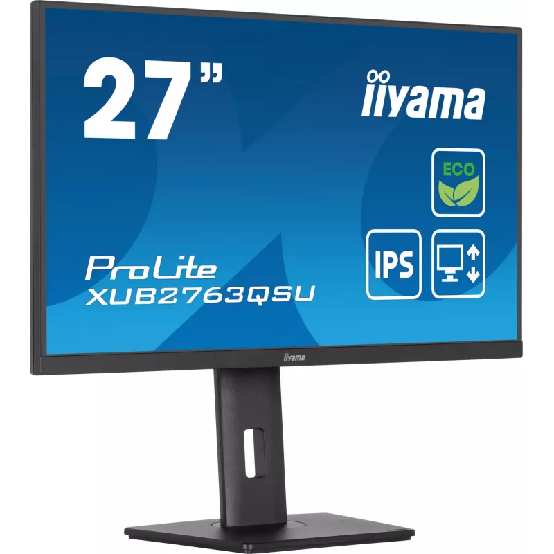 iiyama ProLite XUB2763QSU-B1 datora monitors 68.6 cm (27 colli) 2560 x 1440 pikseļi Quad HD LED Melns