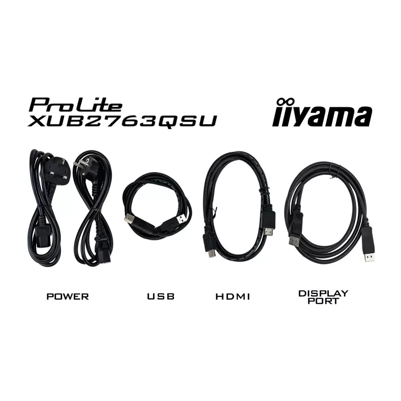 iiyama ProLite XUB2763QSU-B1 datora monitors 68.6 cm (27 colli) 2560 x 1440 pikseļi Quad HD LED Melns