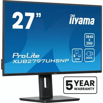 iiyama ProLite XUB2797UHSNP-B1 datora monitors 68.6 cm (27 colli) 3840 x 2160 pikseļi 4K Ultra HD LED Melns