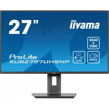 iiyama ProLite XUB2797UHSNP-B1 datora monitors 68.6 cm (27 colli) 3840 x 2160 pikseļi 4K Ultra HD LED Melns