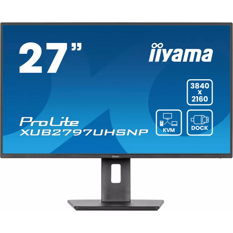 iiyama ProLite XUB2797UHSNP-B1 datora monitors 68.6 cm (27 colli) 3840 x 2160 pikseļi 4K Ultra HD LED Melns