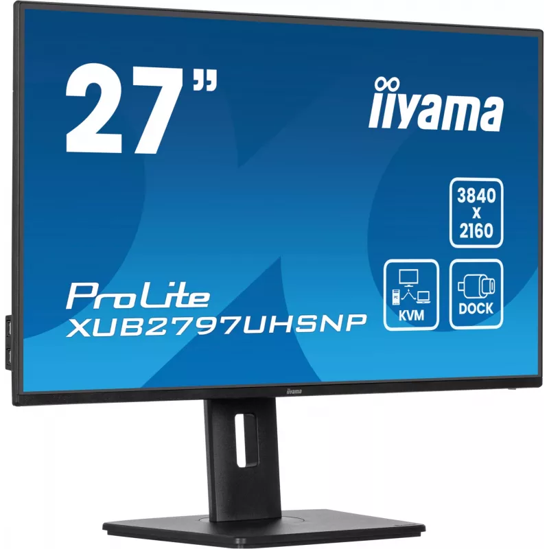 iiyama ProLite XUB2797UHSNP-B1 datora monitors 68.6 cm (27 colli) 3840 x 2160 pikseļi 4K Ultra HD LED Melns