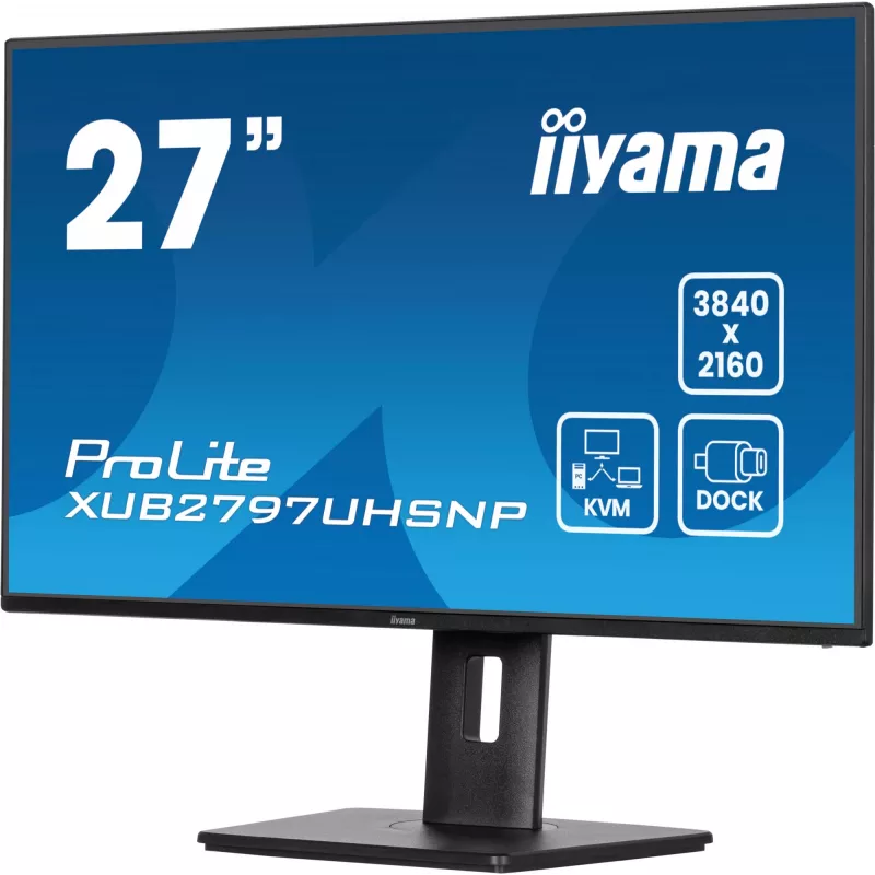 iiyama ProLite XUB2797UHSNP-B1 datora monitors 68.6 cm (27 colli) 3840 x 2160 pikseļi 4K Ultra HD LED Melns