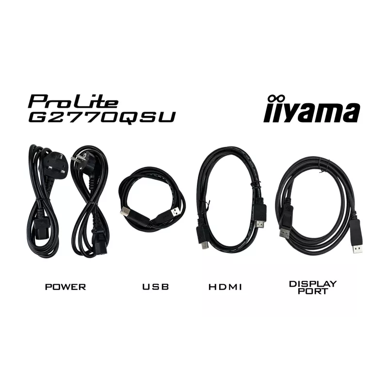 iiyama G-MASTER G2770QSU-B6 datora monitors 68.6 cm (27 colli) 2560 x 1440 pikseļi Wide Quad HD LED Melns