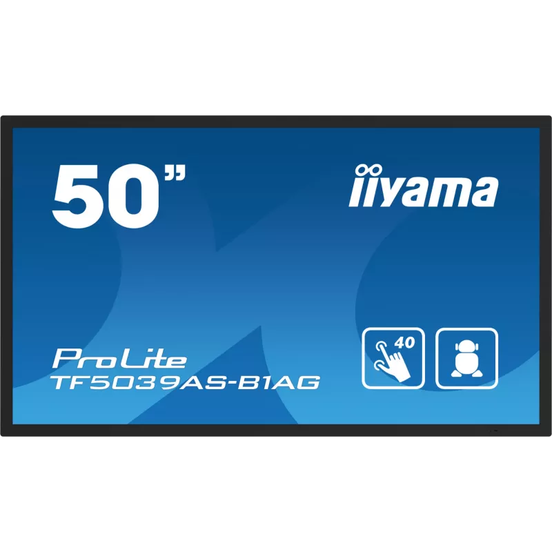 iiyama TF5039AS-B1AG datora monitors 125,7 cm (49,5 collu) 3840 x 2160 pikseļi 4K Ultra HD LED skārienekrāns Melns