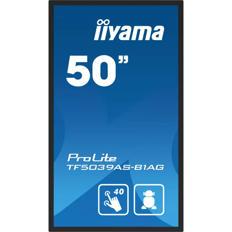iiyama TF5039AS-B1AG datora monitors 125,7 cm (49,5 collu) 3840 x 2160 pikseļi 4K Ultra HD LED skārienekrāns Melns