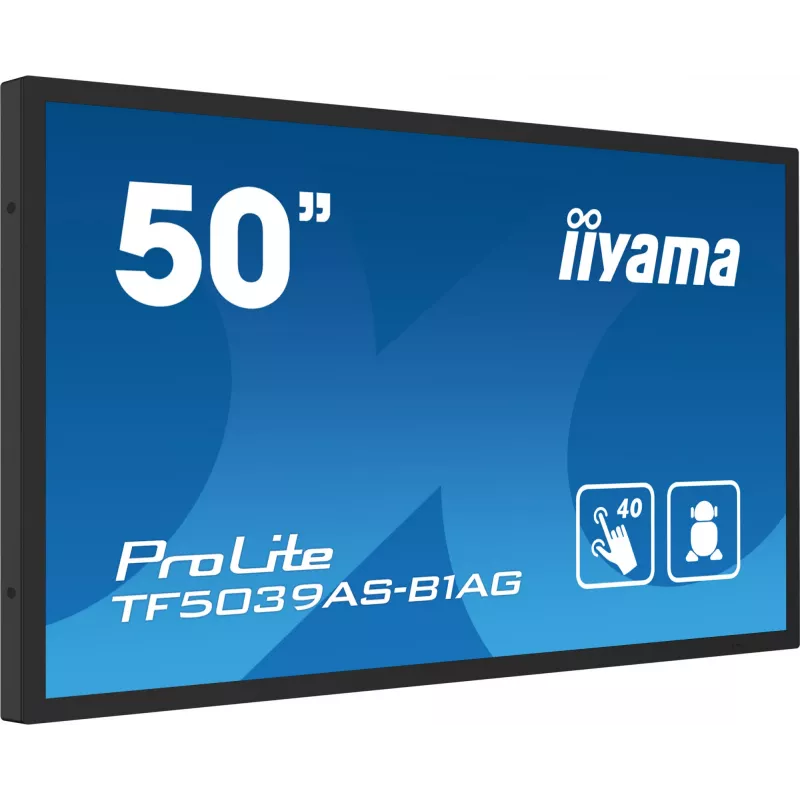iiyama TF5039AS-B1AG datora monitors 125,7 cm (49,5 collu) 3840 x 2160 pikseļi 4K Ultra HD LED skārienekrāns Melns