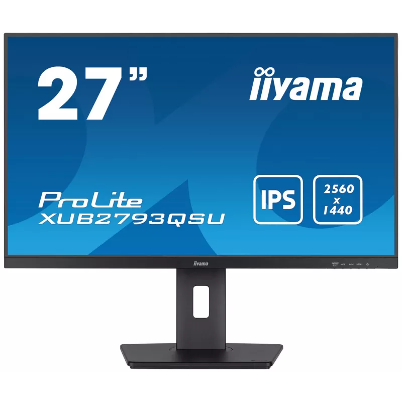 iiyama XUB2793QSU-B7 datora monitors 68.6 cm (27 colli) 2560 x 1440 pikseļi Quad HD LED Melns