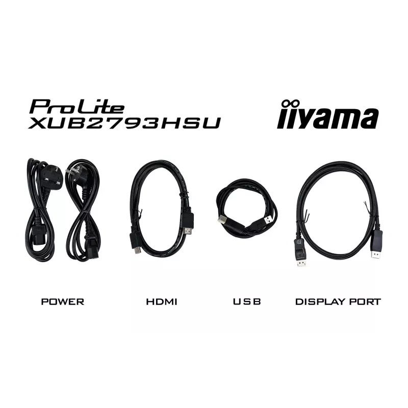 iiyama XUB2793QSU-B7 datora monitors 68.6 cm (27 colli) 2560 x 1440 pikseļi Quad HD LED Melns