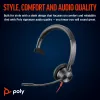 HP Poly Melnswire 3315 Monaural Microsoft Teams Certified USB-C austiņas +3,5 mm spraudnis +USB-C/A adapteris