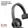 HP Poly Voyager 4310 USB-A austiņas + BT700 dongle, bezvadu, birojam/zvanu centram, 20 - 20000 Hz, 122 g, austiņas, melna