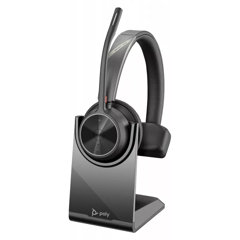 HP Poly Voyager 4310 USB-C austiņas + BT700 uztvērējs + uzlādes statīvs