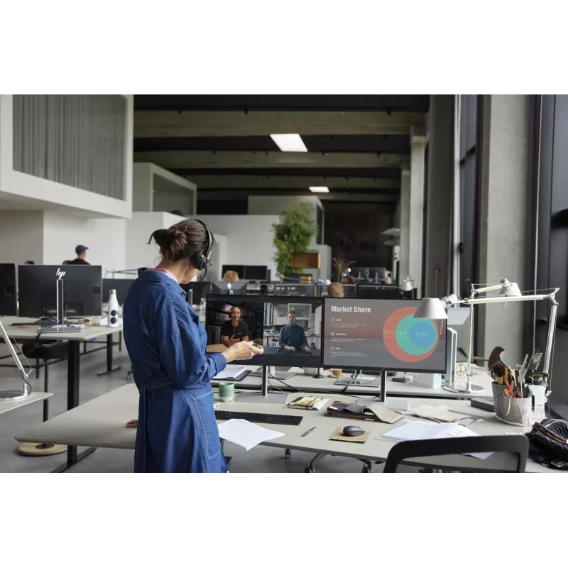 HP Poly Savi 8420 Office Stereo Microsoft Teams sertificētas DECT 1880-1900 MHz austiņas