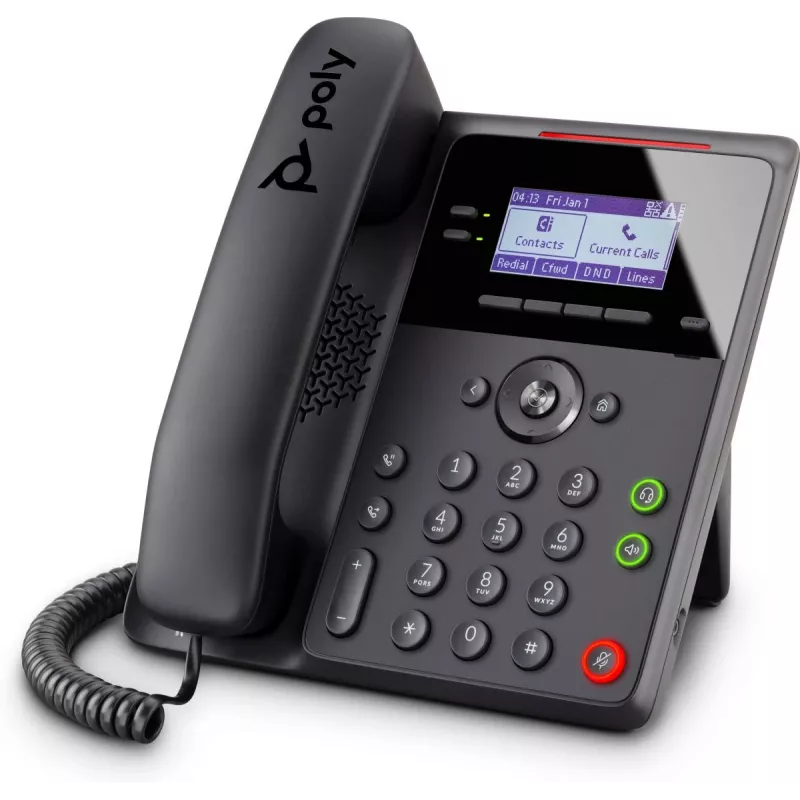 IP telefons POLY Edge B10 Melns Vadu klausule 2 līnijas LCD displejs