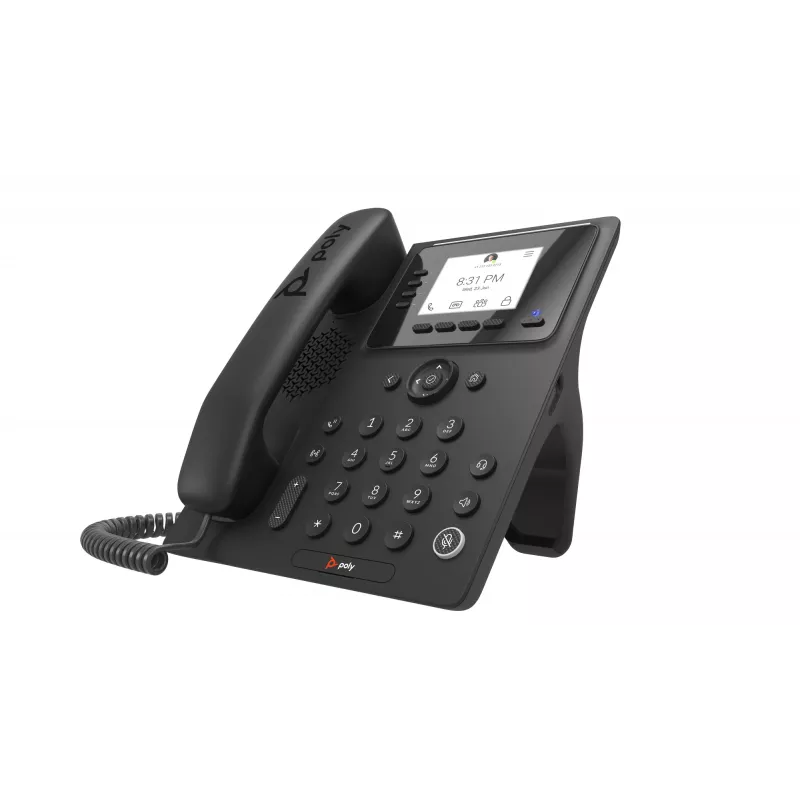 Galda IP tālrunis Poly HP CCX 350 Microsoft Teams, ar PoE atbalstu, biznesa multivides tālrunis