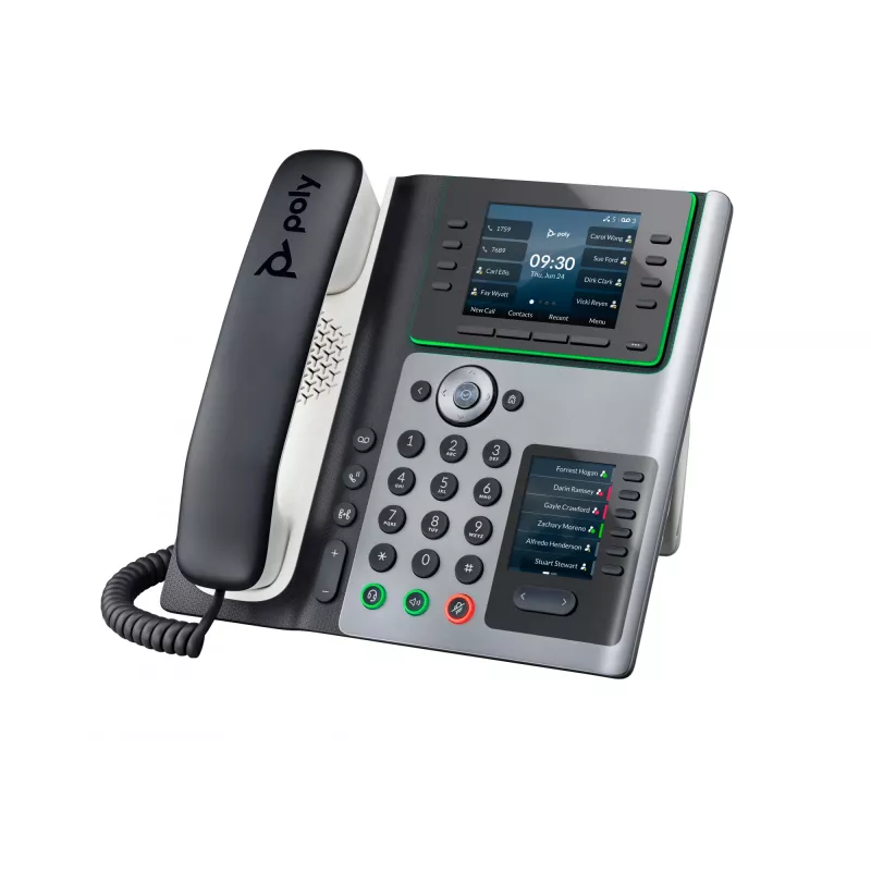 HP Poly Edge E450 IP tālrunis un PoE iespējots, IPS, 4:3, WPA2-Enterprise, EAP-TLS, HTTPS, ENERGY STAR, EAC, RoHS, Federal Communications Commission (FCC), CE, 0 - 40 °C