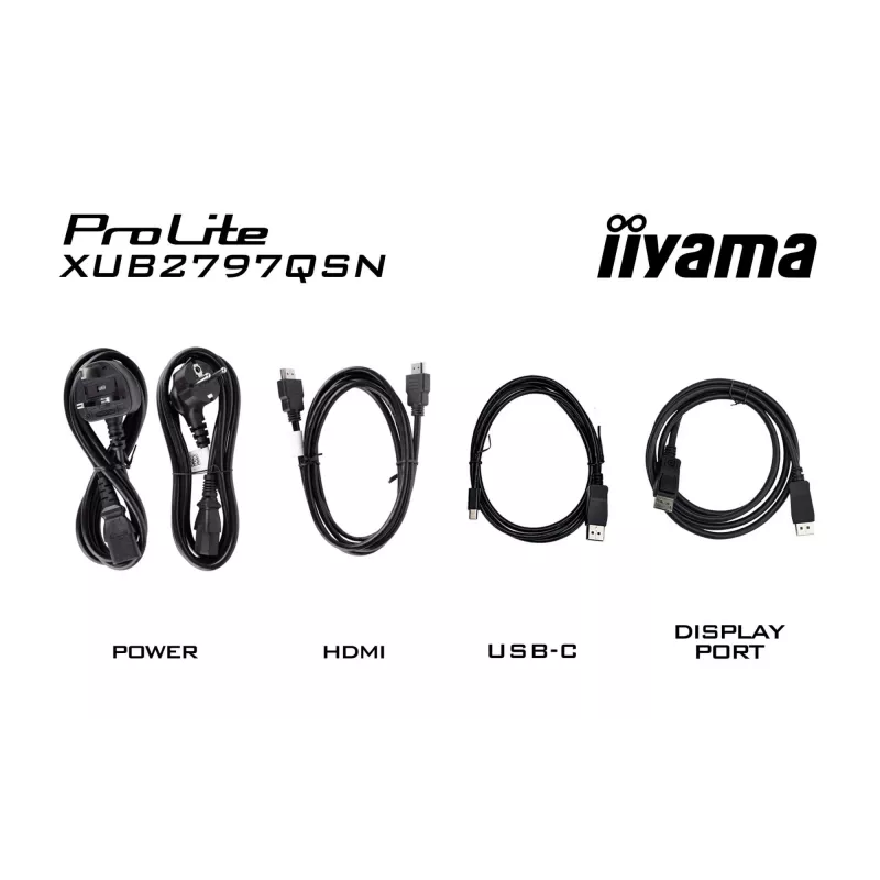 iiyama ProLite XUB2797QSN-B2 datora monitors 68,6 cm (27 colli) 2560 x 1440 pikseļi Quad HD LED Melns