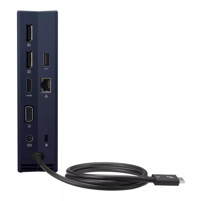 Dokošanas stacija ASUS SimPro Dock 2 Vadu Thunderbolt 3 — HDMI 2.0, DP 1.4, VGA, 3x USB-A, TB3 resursdators, Gigabit Ethernet, Kensington slēdzene