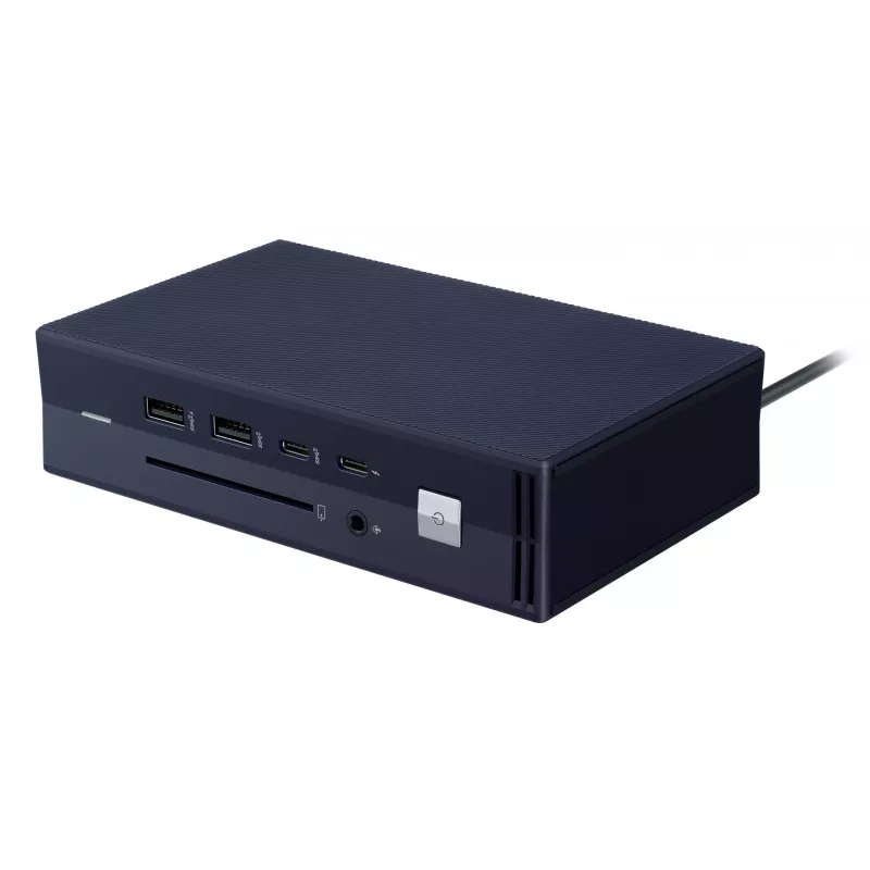 Dokošanas stacija ASUS SimPro Dock 2 Vadu Thunderbolt 3 — HDMI 2.0, DP 1.4, VGA, 3x USB-A, TB3 resursdators, Gigabit Ethernet, Kensington slēdzene