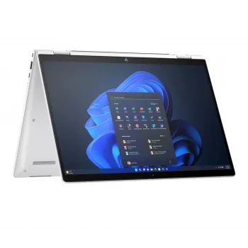 HP Elite x360 1040 G11 A26QTEA 2 vienā portatīvais dators, Intel Core Ultra 7 155H, 35,6 cm (14 collu) 2,8K (2880 x 1800) OLED skārienekrāns, 32 GB LPDDR5x, 1 TB SSD NVMe, Intel Arc Graphics, Wi-Fi 7, Windows 11 Pro, vācu tastatūra, sudraba