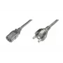 DIGITUS strāvas vads, CEE 7/7 (F tips) - C13 M/F, 1m H05VVF3G 0.75 mm² melns