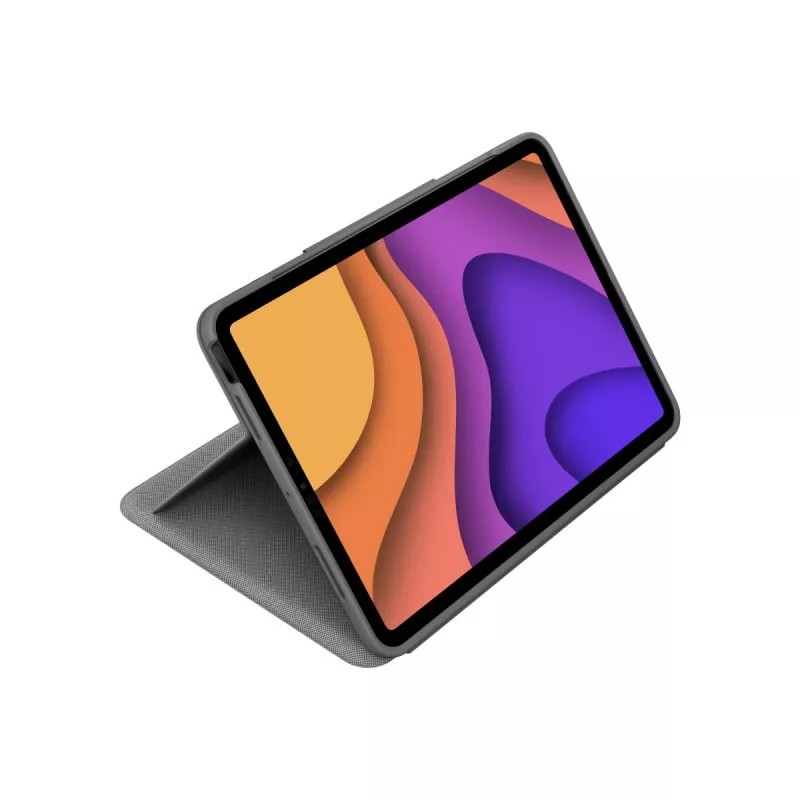 LOGITECH Folio Touch pieskāriena tastatūras maciņš ar skārienpaliktni Oksfordas pelēkā krāsā iPad Air (4. paaudze) Deutsch Qwertz