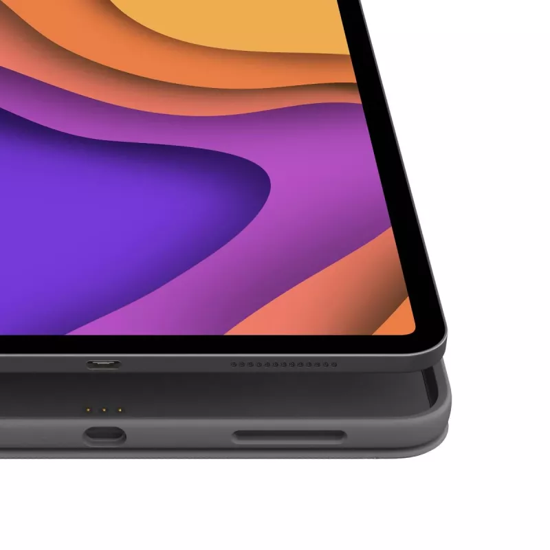 LOGITECH Folio Touch pieskāriena tastatūras maciņš ar skārienpaliktni Oksfordas pelēkā krāsā iPad Air (4. paaudze) Deutsch Qwertz