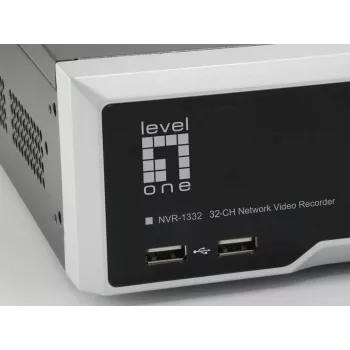 LevelOne NVR-1332 4 nodalījumu tīkla videoreģistrators H265 32 kanāli 3840x2160