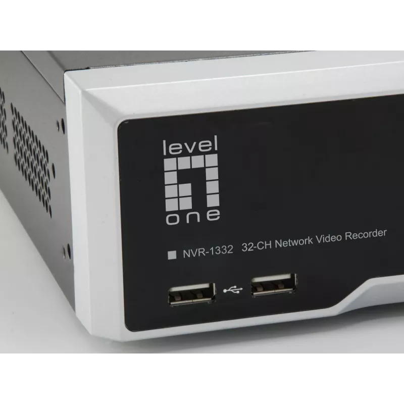 LevelOne NVR-1332 4 nodalījumu tīkla videoreģistrators H265 32 kanāli 3840x2160