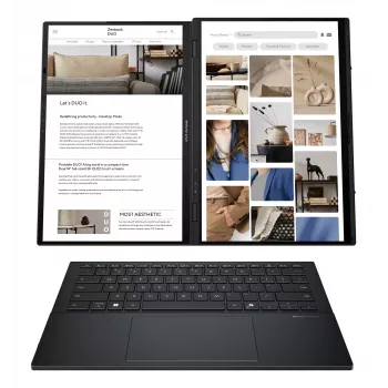 ASUS Zenbook Duo UX8406CA-PZ068X portatīvais dators, Intel Core Ultra 9 285H, 14 collu 3K, 32GB, 2TB SSD, Windows 11 Pro, vācu QWERTZ tastatūra