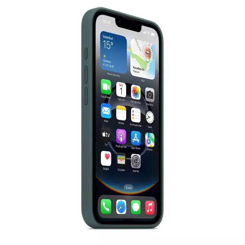 Apple Silicone vāciņš iPhone 16e Lake zaļa
