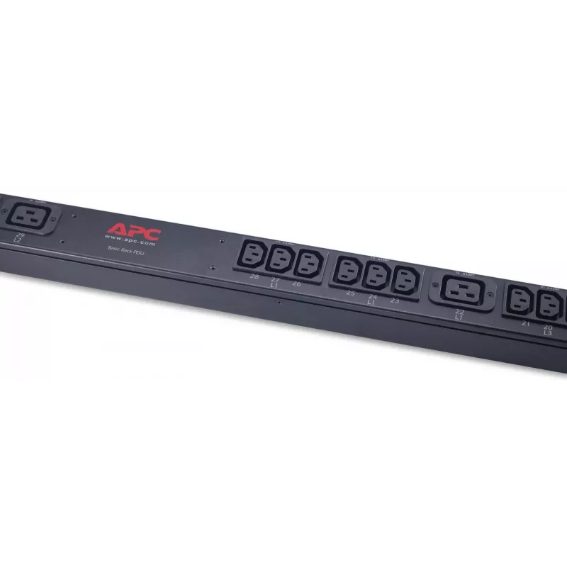 APC Rack PDU, Basic, Zero U, 11 kW, 230V, (36) C13 & (6) C19 strāvas sadalītājs (PDU) 42 maiņstrāvas rozetes 0U melns