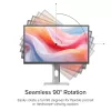 ALOGIC galda monitors - Clarity Pro - 27 collas - 3840x2160 (4K UHD) ar 65W PD un tīmekļa kameru