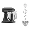 Virtuves kombains KITCHENAID ARTISAN 5KSM185PS — 4,8 L nerūsējošā tērauda bļoda, 300 W, 10 ātrumi, melns