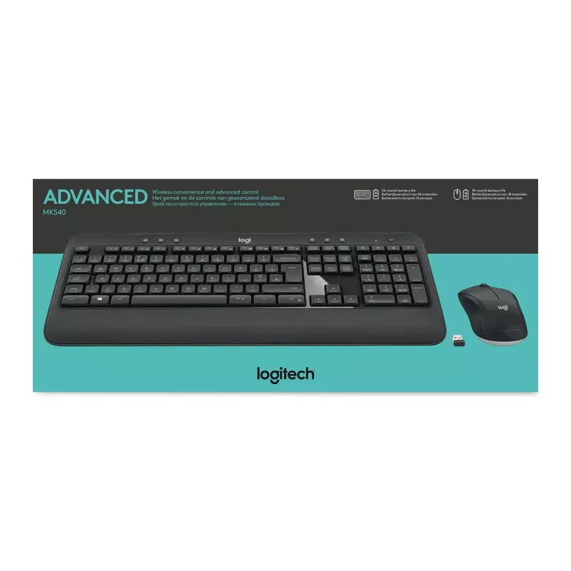 LOGITECH Mk540 Advanced bezvadu tastatūras un peles komplekts - Azerty Belgian