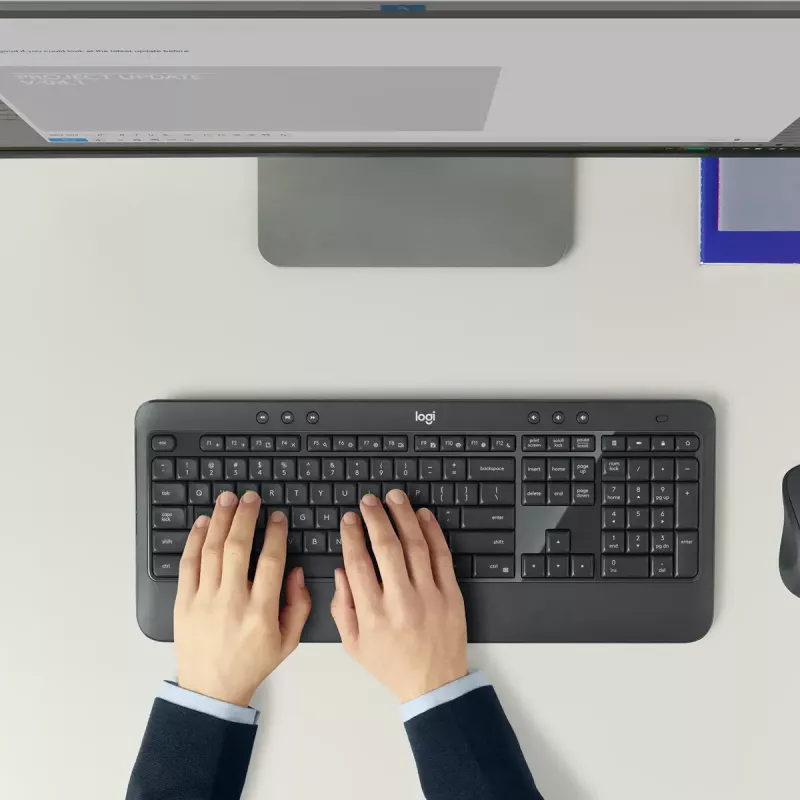 LOGITECH Mk540 Advanced bezvadu tastatūras un peles komplekts - Azerty Belgian