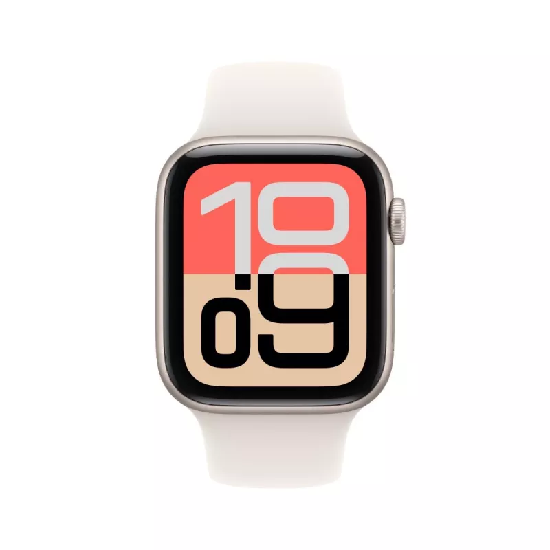 APPLE Watch SE 3 GPS + Cellular 44mm Starlight Aluminium Case ar Starlight Sport Siksniņu M/L