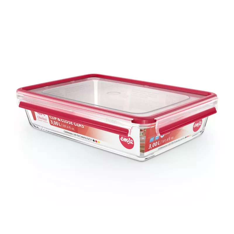 EMSA CLIP & CLOSE N10412 Rectangular Box 3 L Transparent 1 gab.