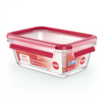 EMSA CLIP & CLOSE N10408 Rectangular Box 0.85 L Transparent 1 gab.