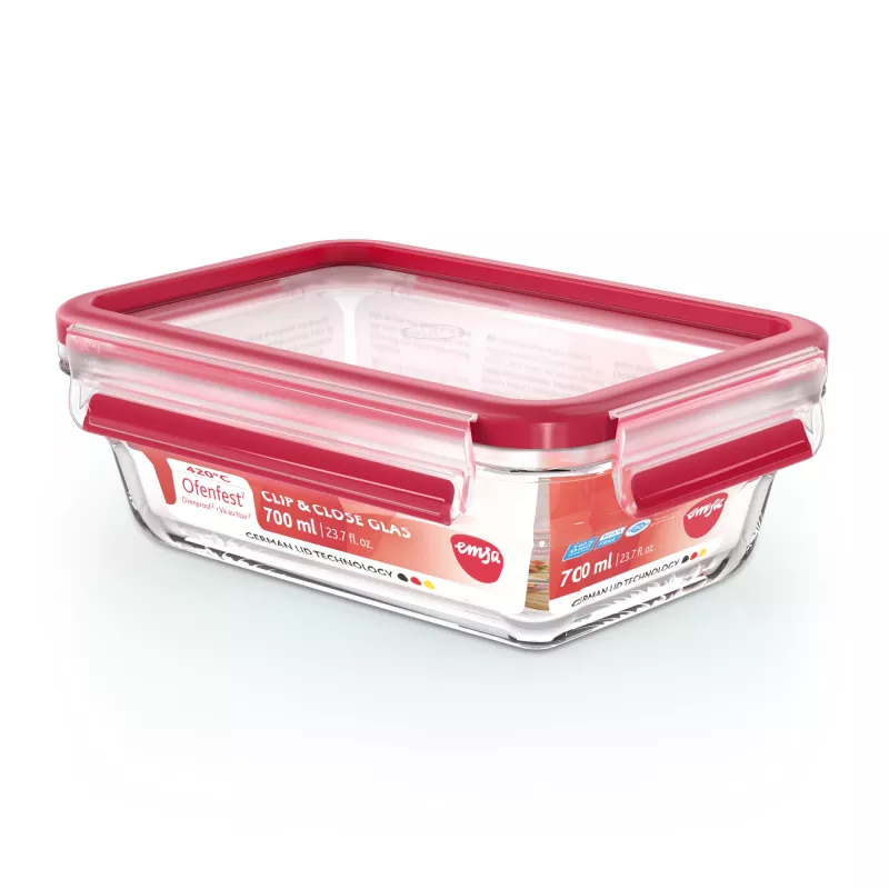 EMSA CLIP & CLOSE N10406 Taisnstūrveida kaste 0,7 L Caurspīdīga 1 gab.
