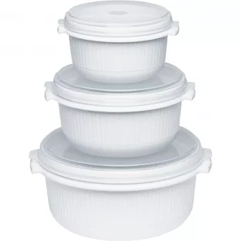Pārtikas uzglabāšanas trauks EMSA 459061200 Balts 3 gab. 190x200x250 mm
