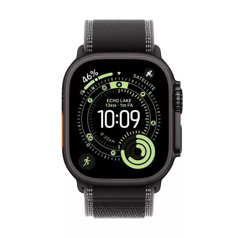 APPLE Watch Ultra 3 (2025) Lte 49mm Titanium Case With Trail Loop M/l - Black/dark Grey