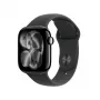 APPLE Watch Series 11 GPS 42mm Jet Black Aluminium Case ar Black Sport Siksniņu M/L