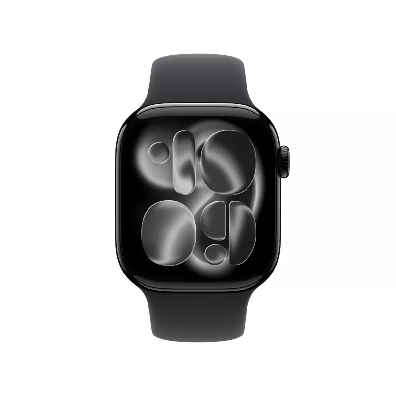 APPLE Watch Series 11 GPS 42mm Jet Black Aluminium Case ar Black Sport Siksniņu M/L