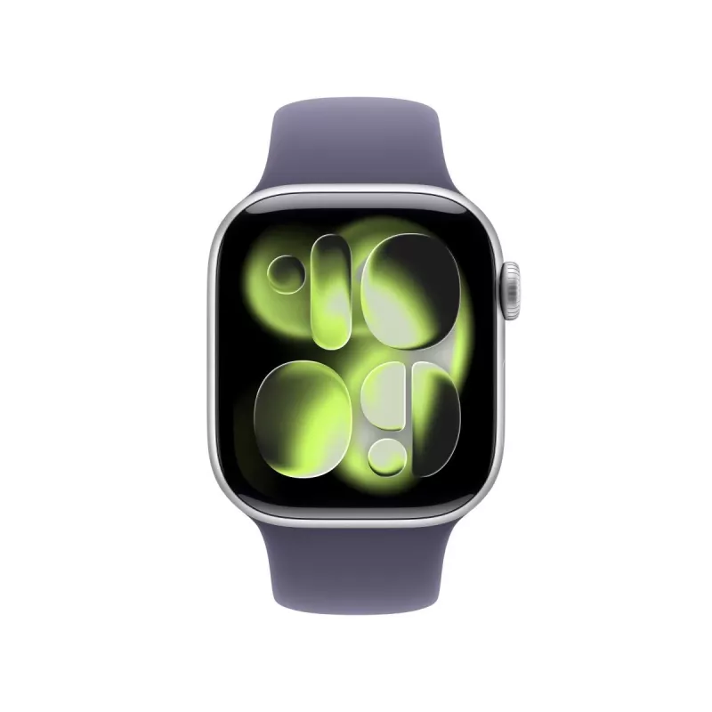 APPLE Watch Series 11 GPS 42mm sudraba alumīnija korpuss ar Purple Fog sporta siksniņu S/M