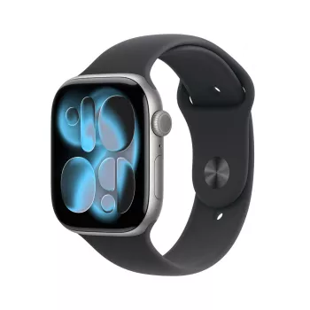 Apple Watch Series 11 GPS + Cellular 46mm Space Grey Aluminium korpuss ar Black Sport siksniņu - M/L