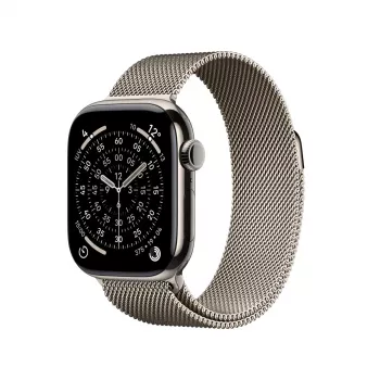 APPLE Watch Series 11 GPS + Cellular 42mm dabīgs titāna korpuss ar dabīgu Milanese cilpu
