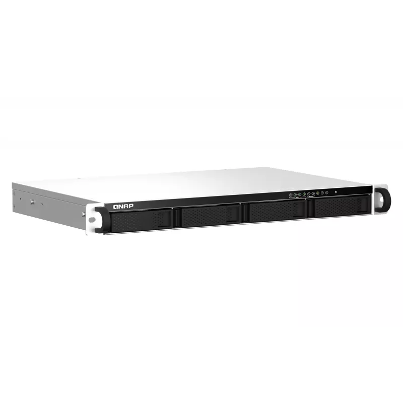 QNAP TS-464eU NAS Rack (1U) Intel® Celeron® N5095 8 GB DDR4 0 TB QNAP Turbo System Alumīnijs, Melns