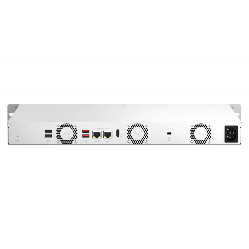 QNAP TS-464eU NAS Rack (1U) Intel® Celeron® N5095 8 GB DDR4 0 TB QNAP Turbo System Alumīnijs, Melns